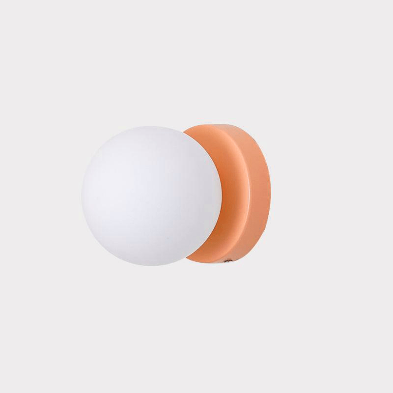 Halo Globe Wall Sconce Frosted Glass Ring Backplate Light