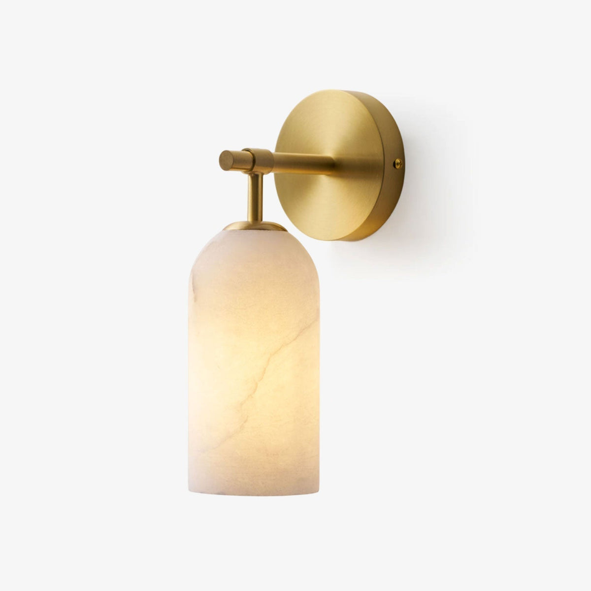 Alabaster Wall Sconce Natural Stone Shade Hardwired Fixture
