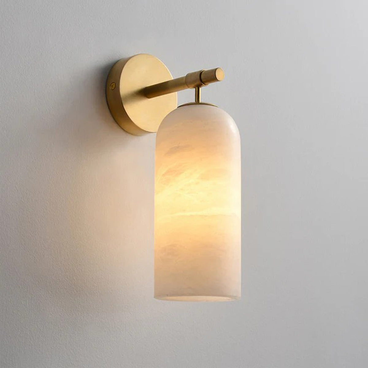 Alabaster Wall Sconce Natural Stone Shade Hardwired Fixture