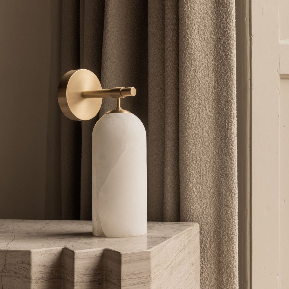 Alabaster Wall Sconce Natural Stone Shade Hardwired Fixture