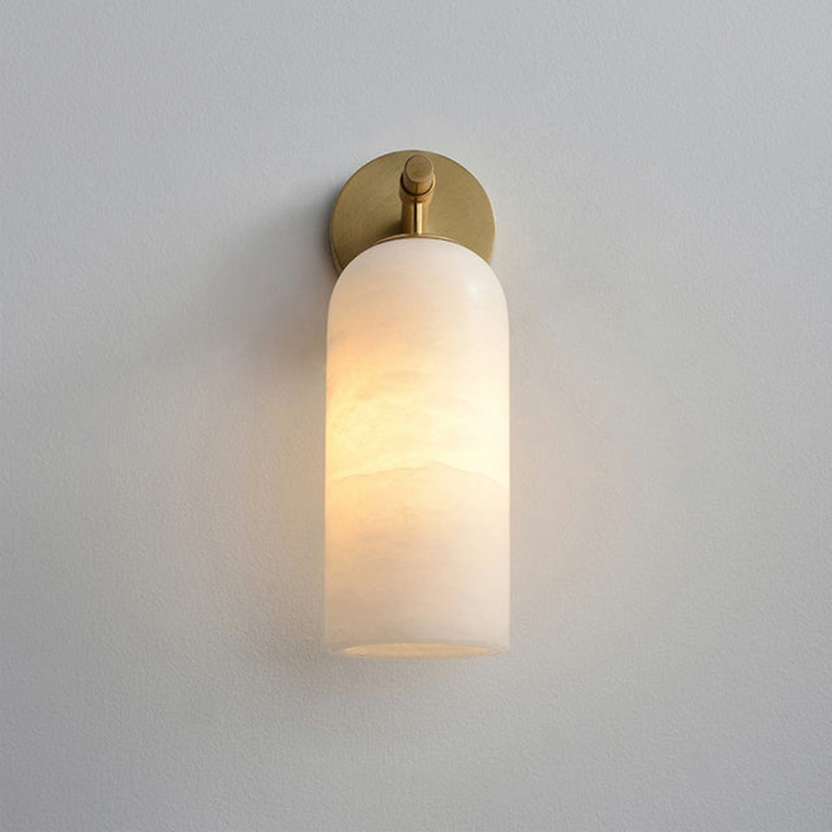 Alabaster Wall Sconce Natural Stone Shade Hardwired Fixture