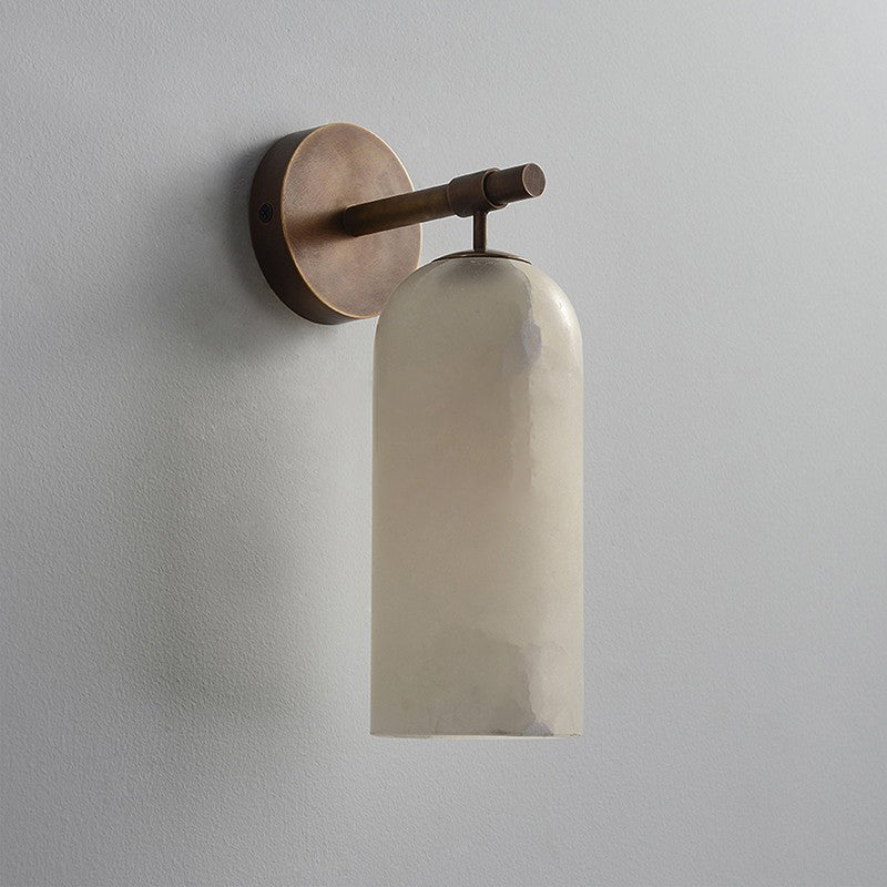 Alabaster Wall Sconce Natural Stone Shade Hardwired Fixture