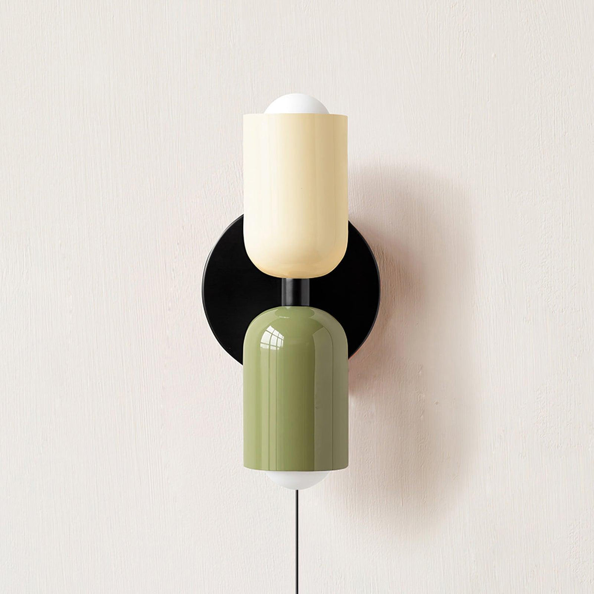 Duo Glow Plug-In Double Wall Sconce Twin Shade Fixture