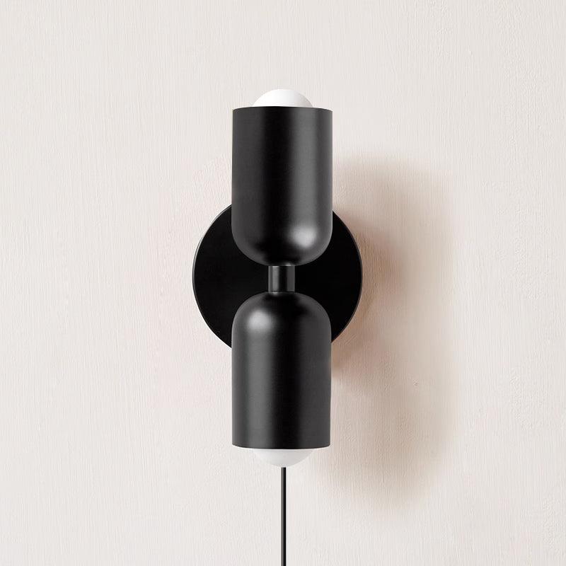 Duo Glow Plug-In Double Wall Sconce Twin Shade Fixture