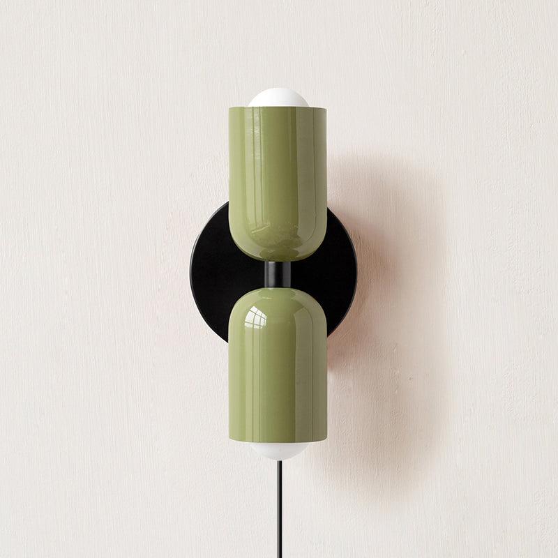 Duo Glow Plug-In Double Wall Sconce Twin Shade Fixture