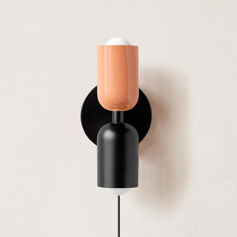Duo Glow Plug-In Double Wall Sconce Twin Shade Fixture