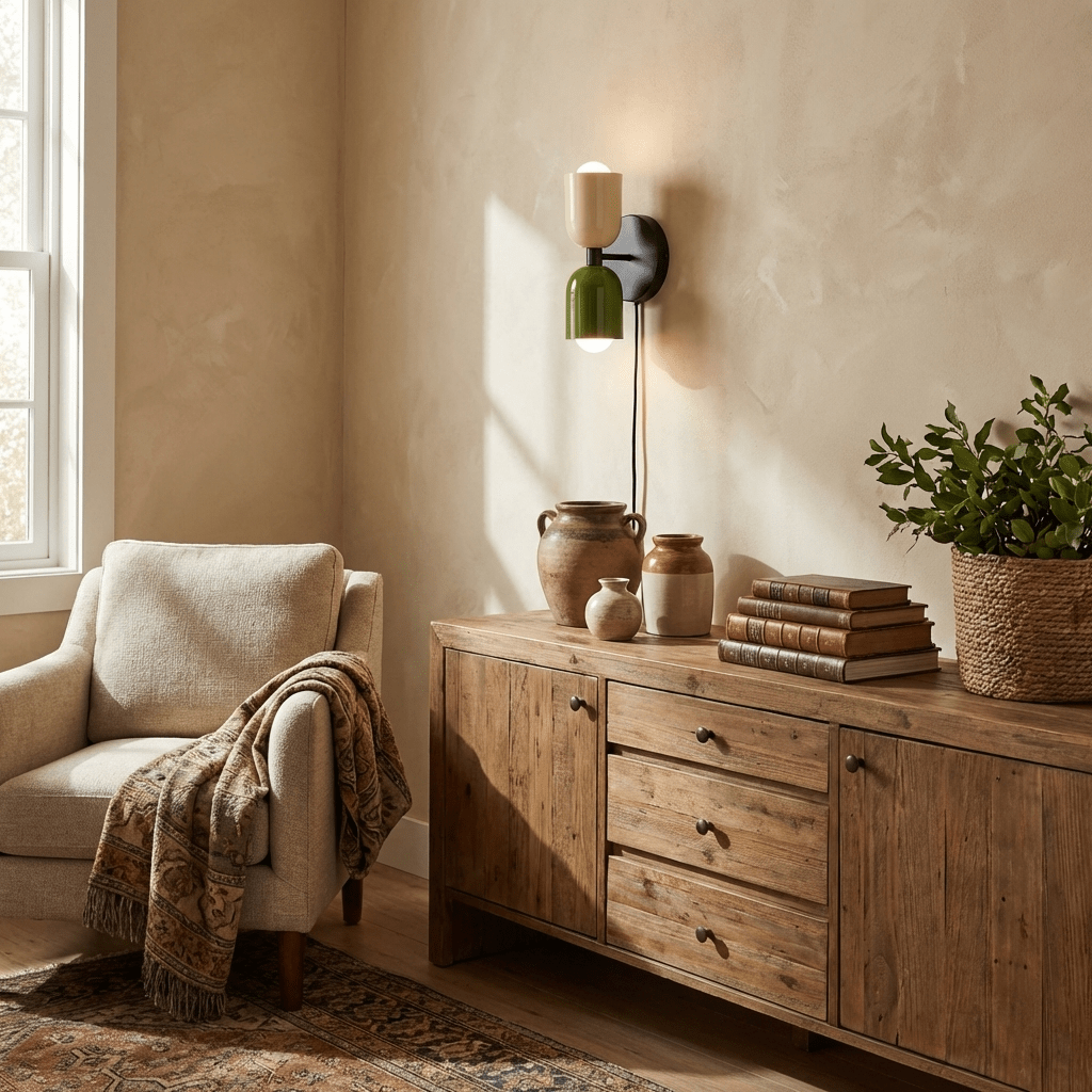 Duo Glow Plug-In Double Wall Sconce Twin Shade Fixture