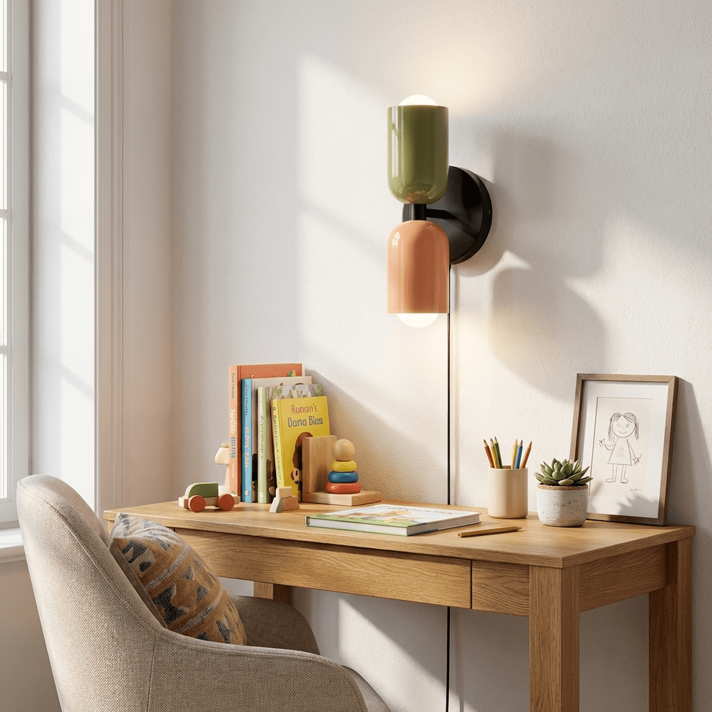 Duo Glow Plug-In Double Wall Sconce Twin Shade Fixture
