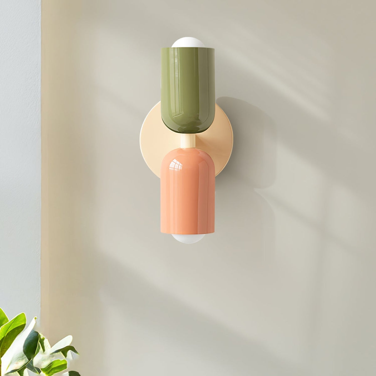 Duo Glow Plug-In Double Wall Sconce Twin Shade Fixture