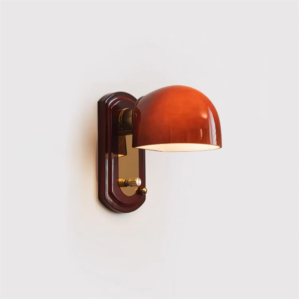 Rounded Dome Wall Sconce Vintage Curved Shade Fixture