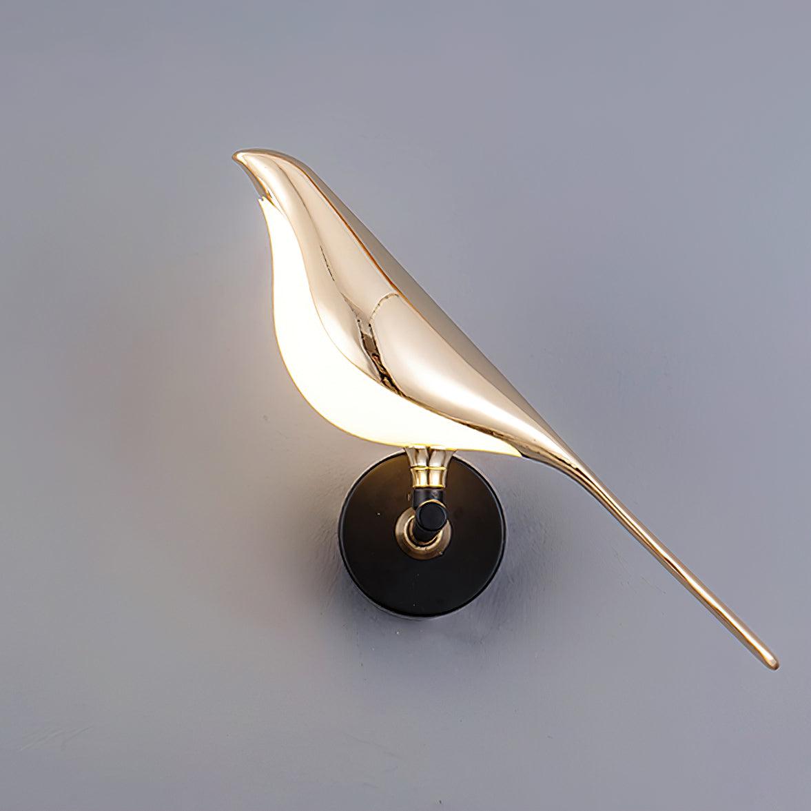 Sculptural Songbird Wall Sconce Bird Motif Accent Light