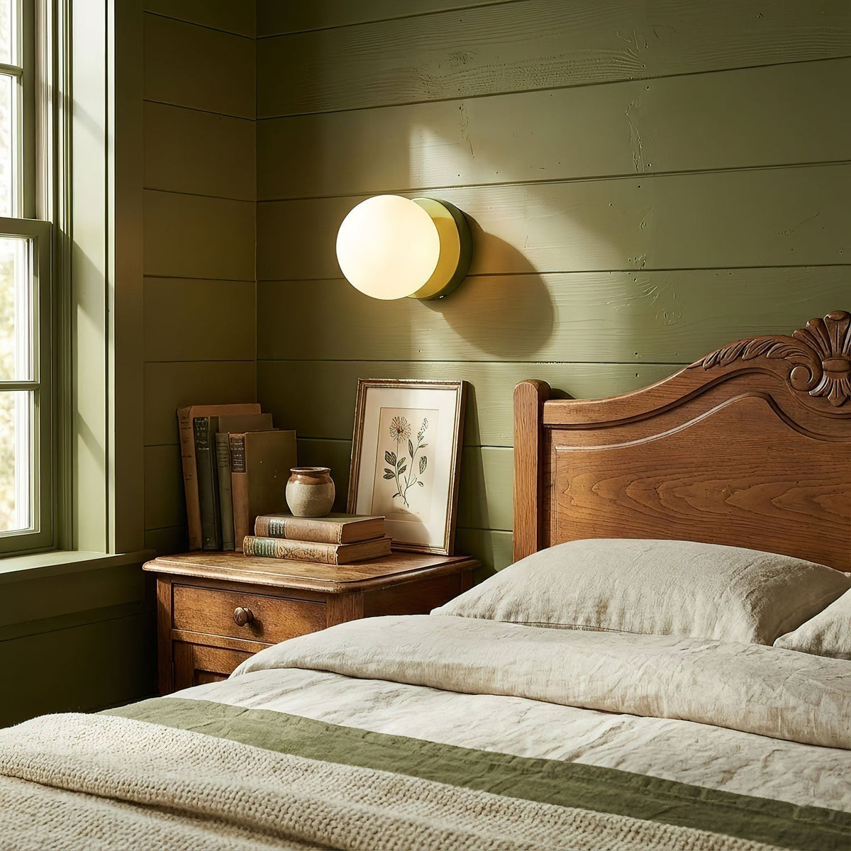 Halo Globe Wall Sconce Frosted Glass Ring Backplate Light