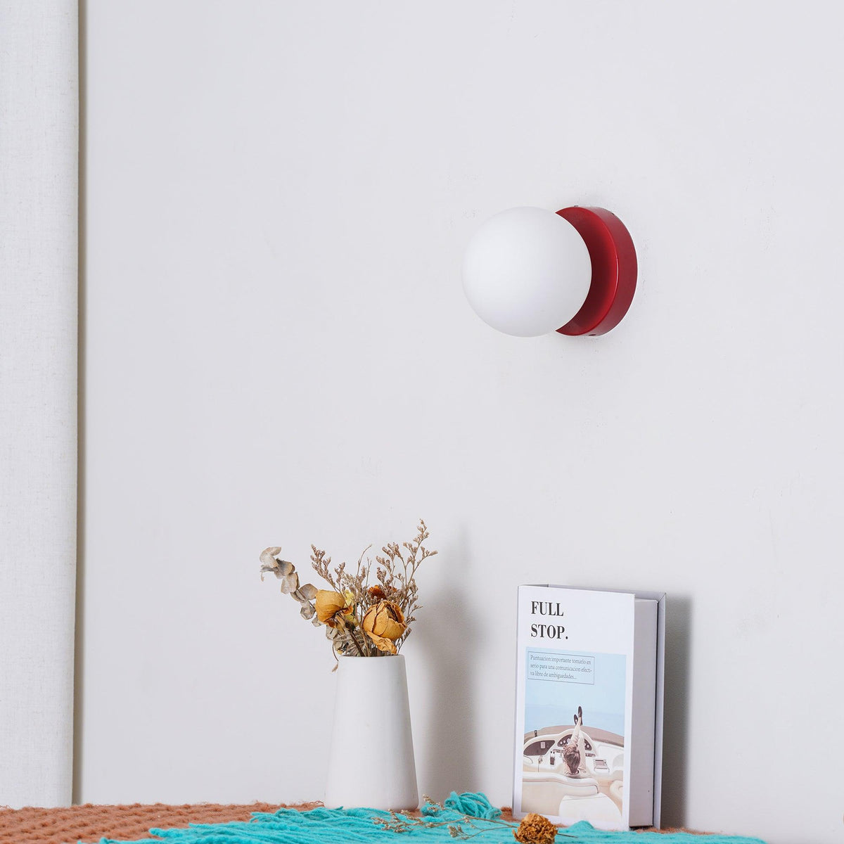 Halo Globe Wall Sconce Frosted Glass Ring Backplate Light