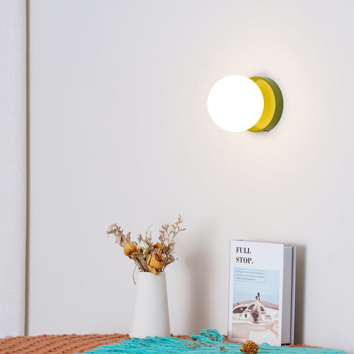 Halo Globe Wall Sconce Frosted Glass Ring Backplate Light