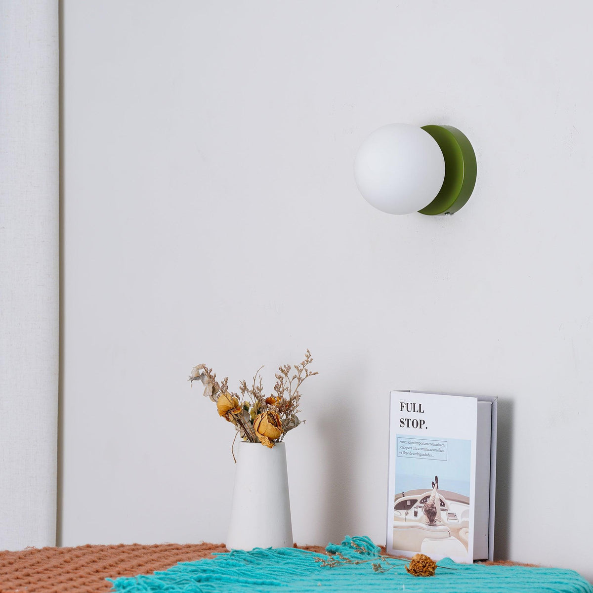 Halo Globe Wall Sconce Frosted Glass Ring Backplate Light