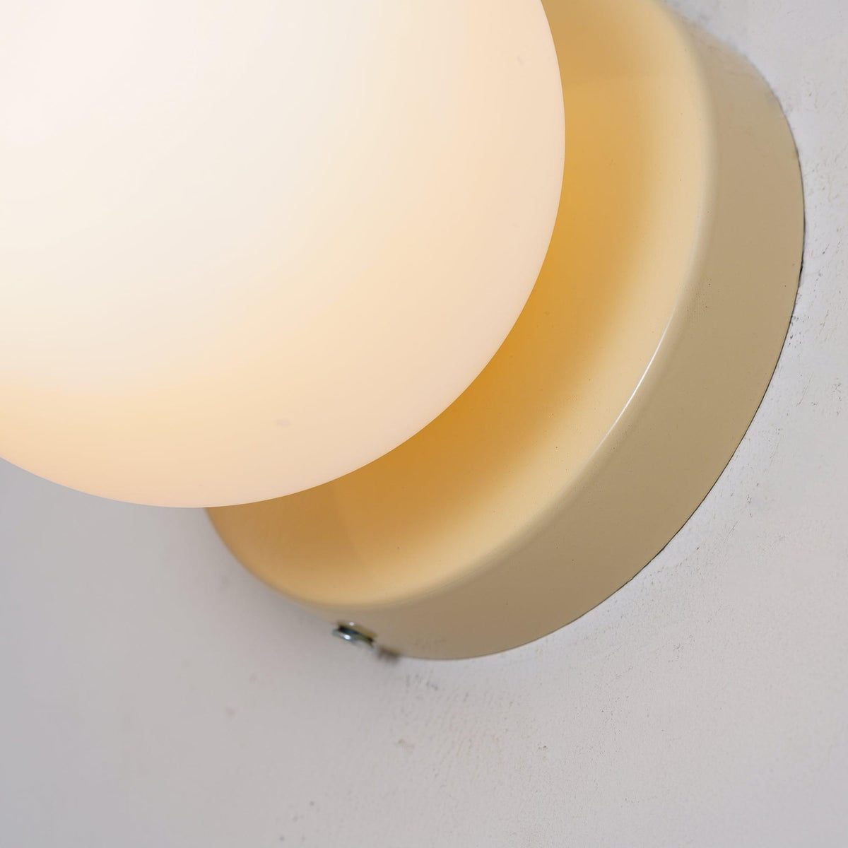 Halo Globe Wall Sconce Frosted Glass Ring Backplate Light