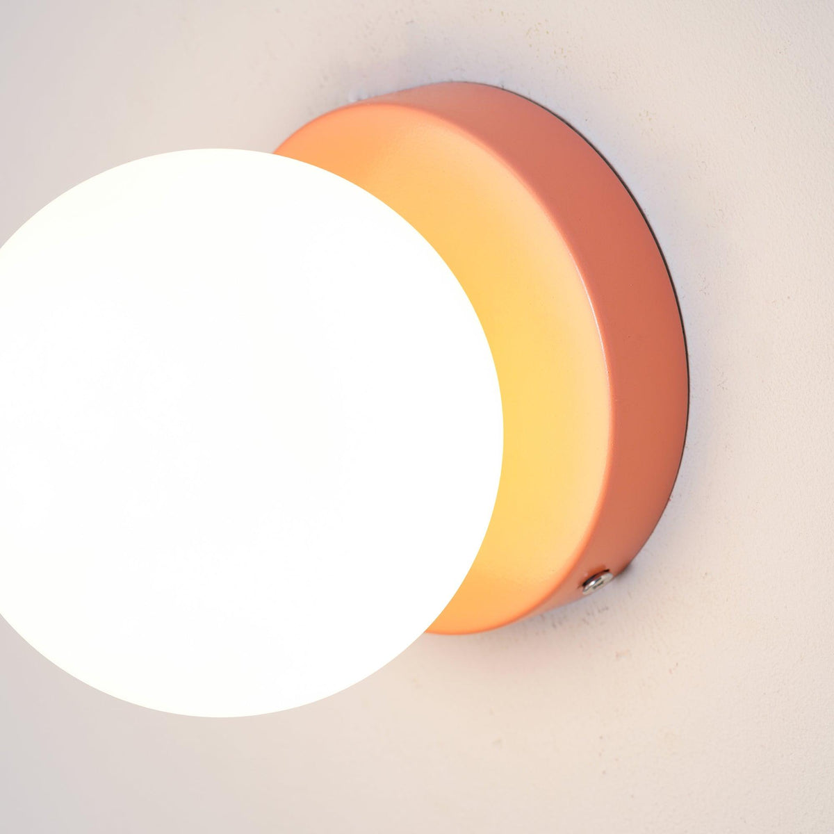 Halo Globe Wall Sconce Frosted Glass Ring Backplate Light