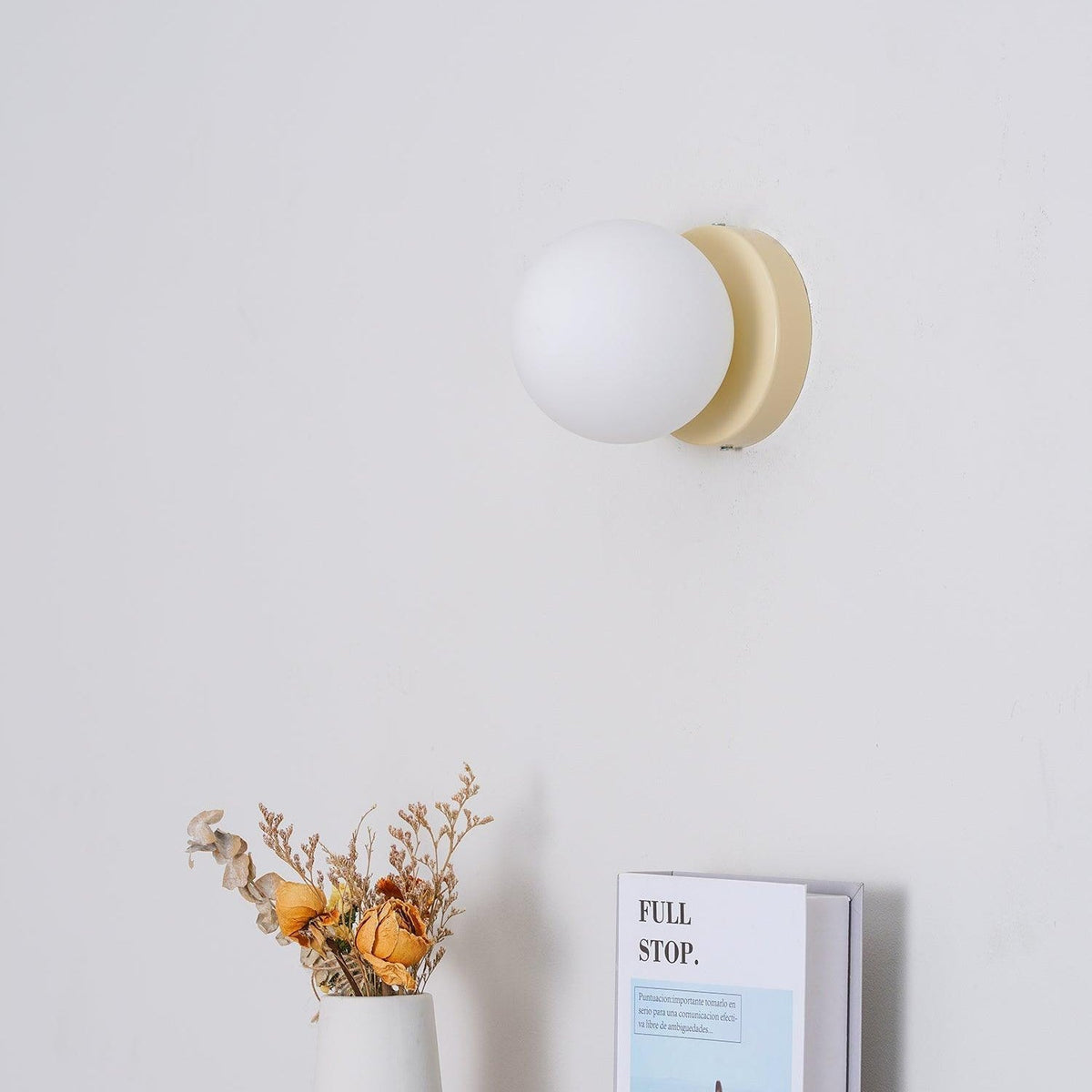 Halo Globe Wall Sconce Frosted Glass Ring Backplate Light