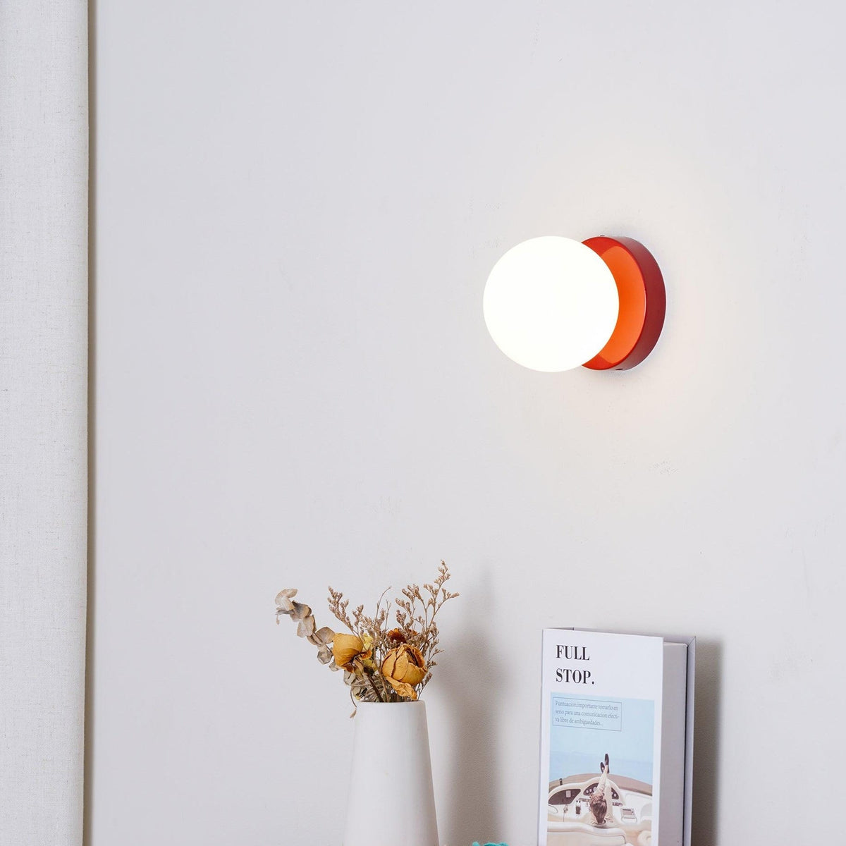 Halo Globe Wall Sconce Frosted Glass Ring Backplate Light