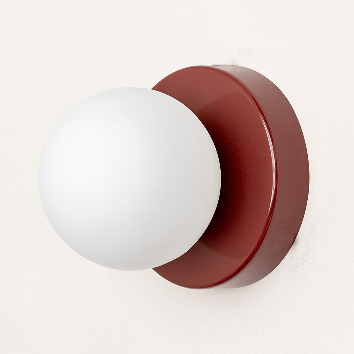 Halo Globe Wall Sconce Frosted Glass Ring Backplate Light
