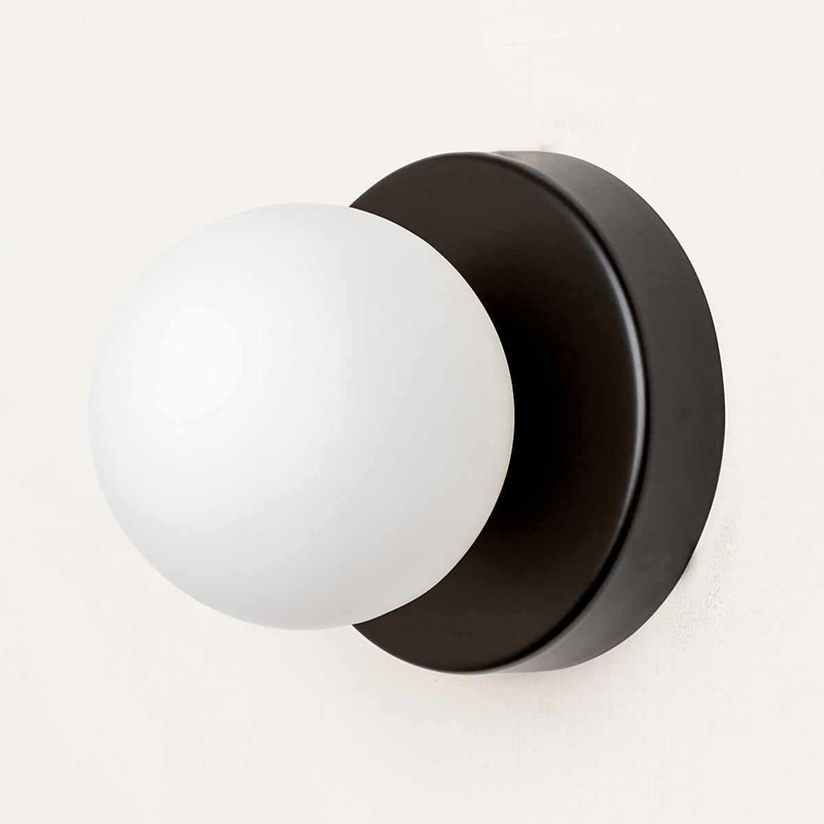 Halo Globe Wall Sconce Frosted Glass Ring Backplate Light
