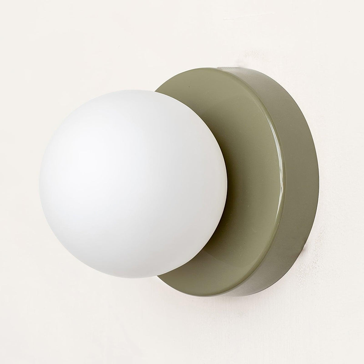 Halo Globe Wall Sconce Frosted Glass Ring Backplate Light