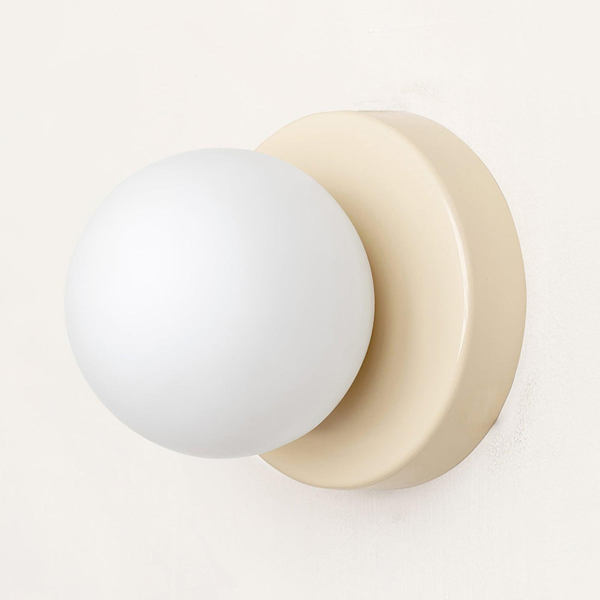 Halo Globe Wall Sconce Frosted Glass Ring Backplate Light