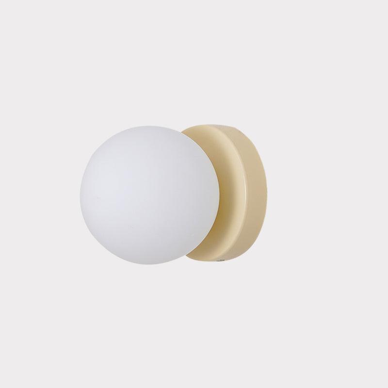 Halo Globe Wall Sconce Frosted Glass Ring Backplate Light