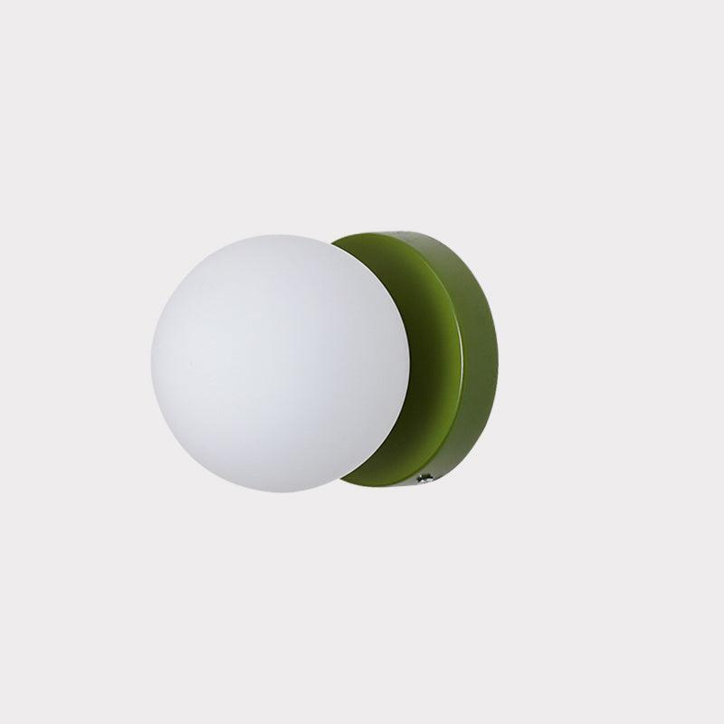 Halo Globe Wall Sconce Frosted Glass Ring Backplate Light