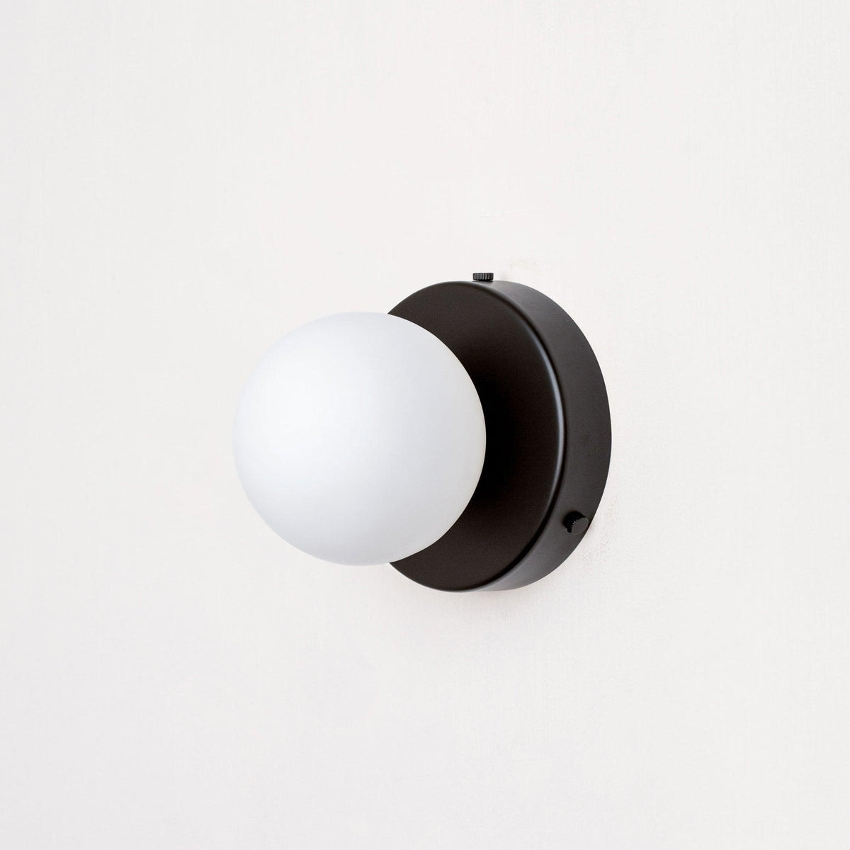 Halo Globe Wall Sconce Frosted Glass Ring Backplate Light