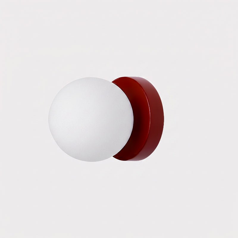 Halo Globe Wall Sconce Frosted Glass Ring Backplate Light