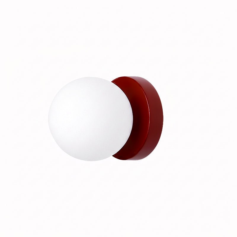 Halo Globe Wall Sconce Frosted Glass Ring Backplate Light