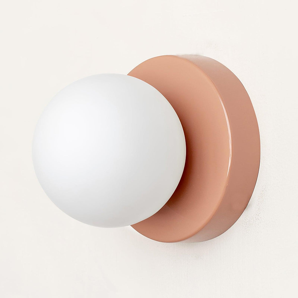 Halo Globe Wall Sconce Frosted Glass Ring Backplate Light