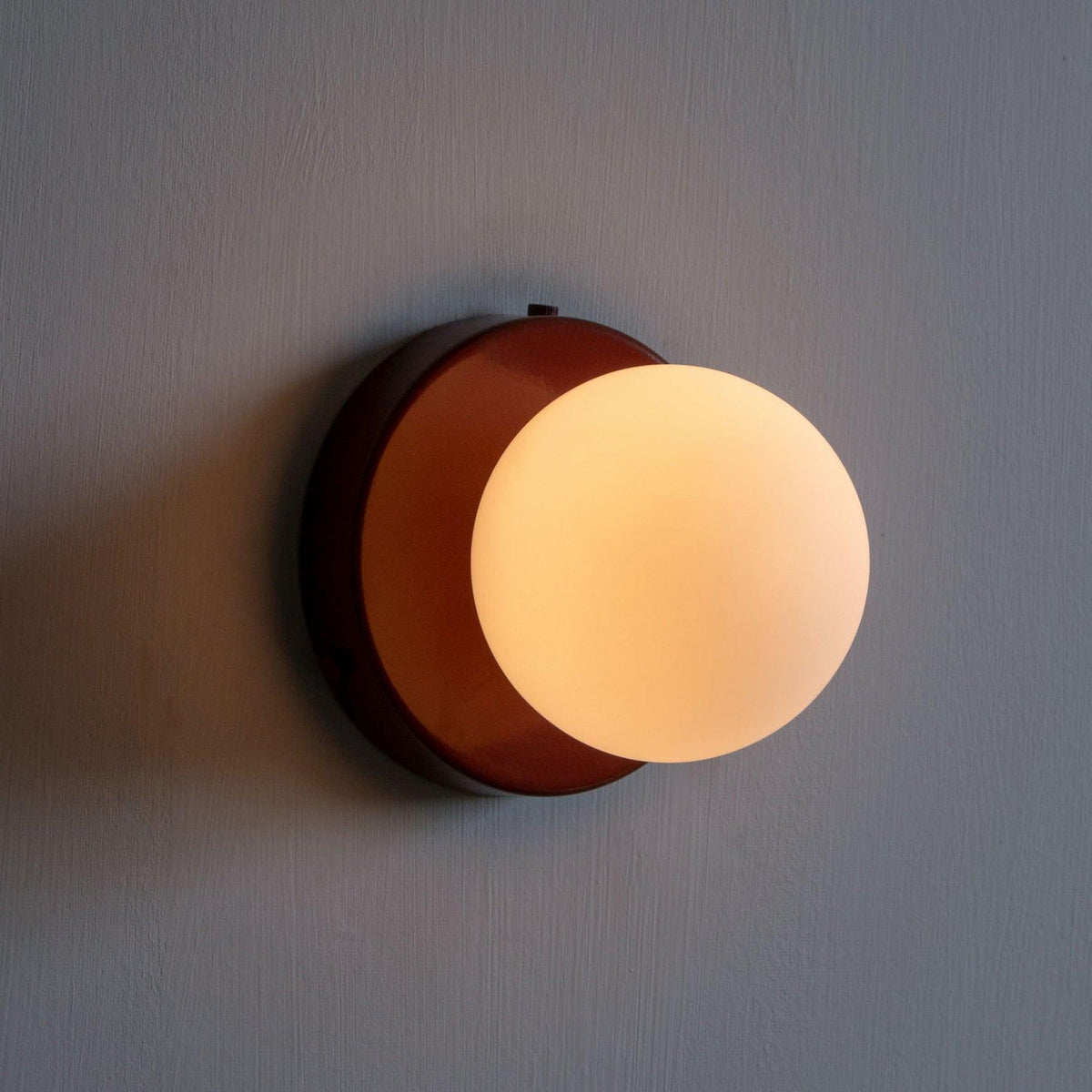 Halo Globe Wall Sconce Frosted Glass Ring Backplate Light