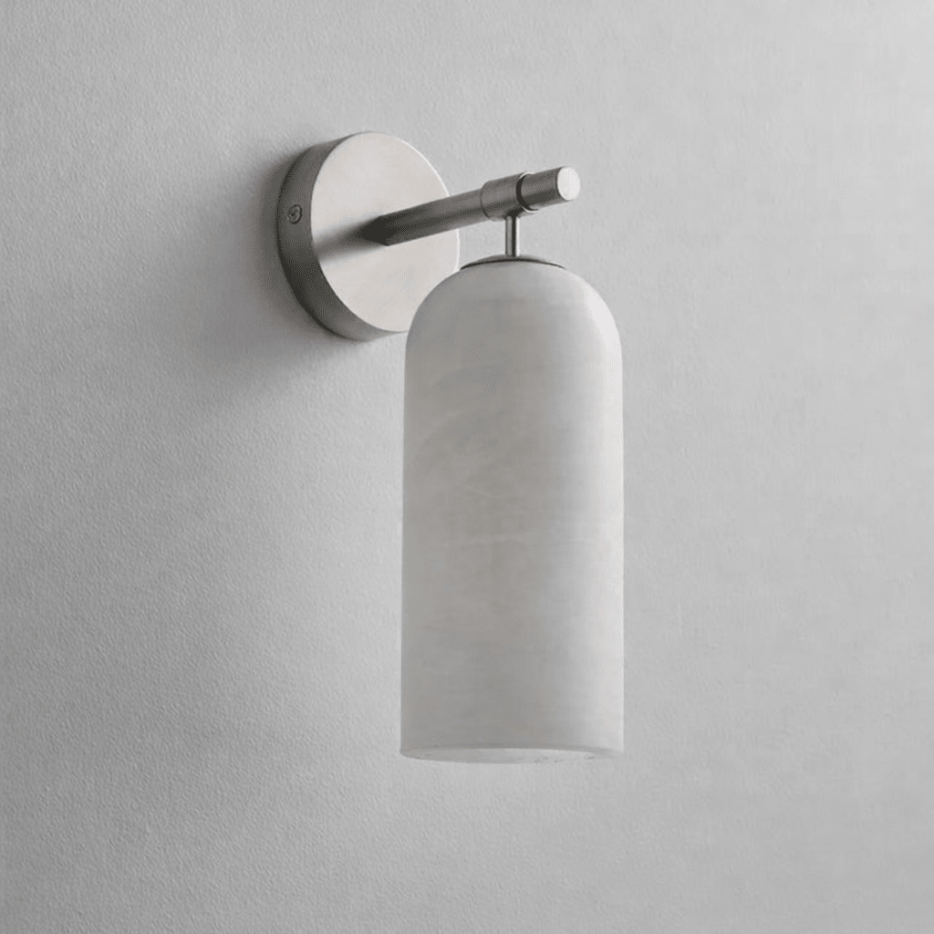 Alabaster Wall Sconce Natural Stone Shade Hardwired Fixture