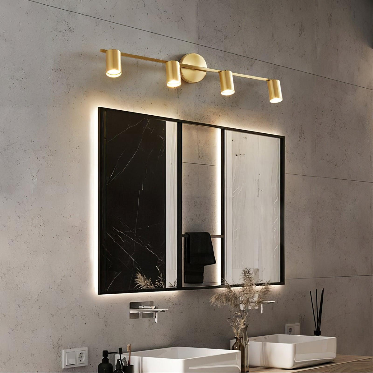 Rotating Spotlight Wall Sconce Adjustable Multi-Head Fixture