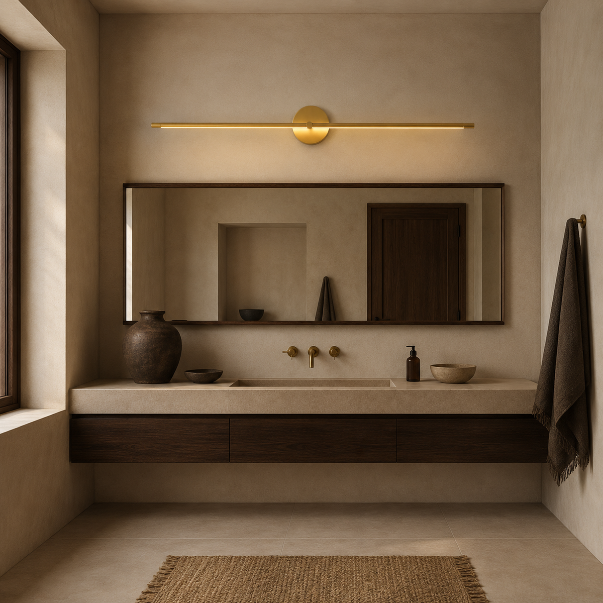 Minimal Strip Wall Sconce Slim Linear LED Bar Light