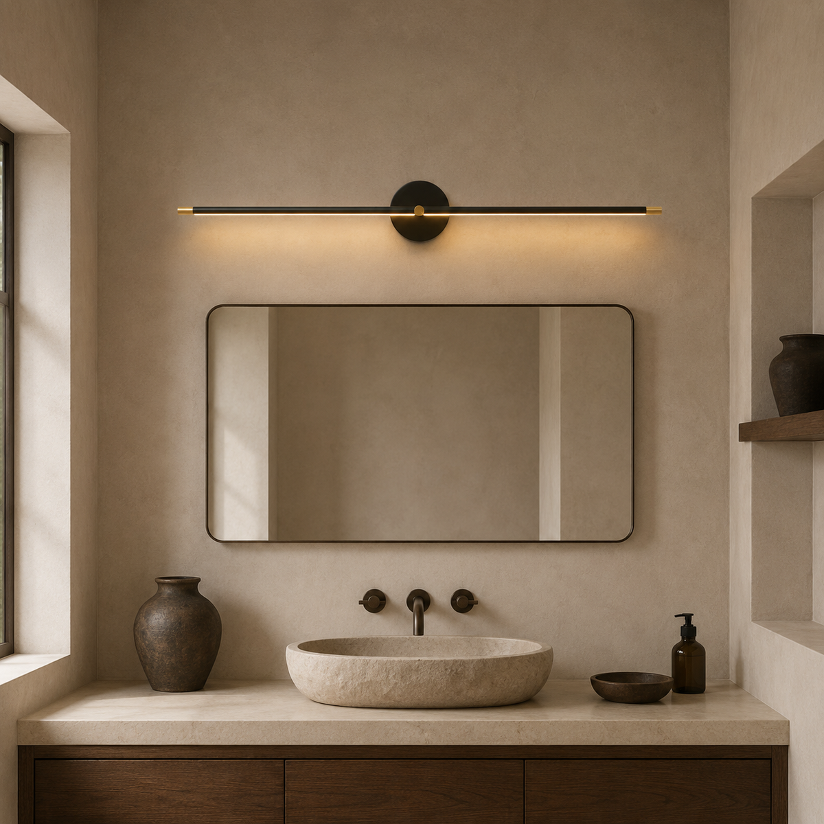 Minimal Strip Wall Sconce Slim Linear LED Bar Light