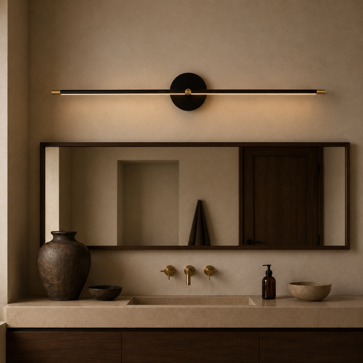 Minimal Strip Wall Sconce Slim Linear LED Bar Light