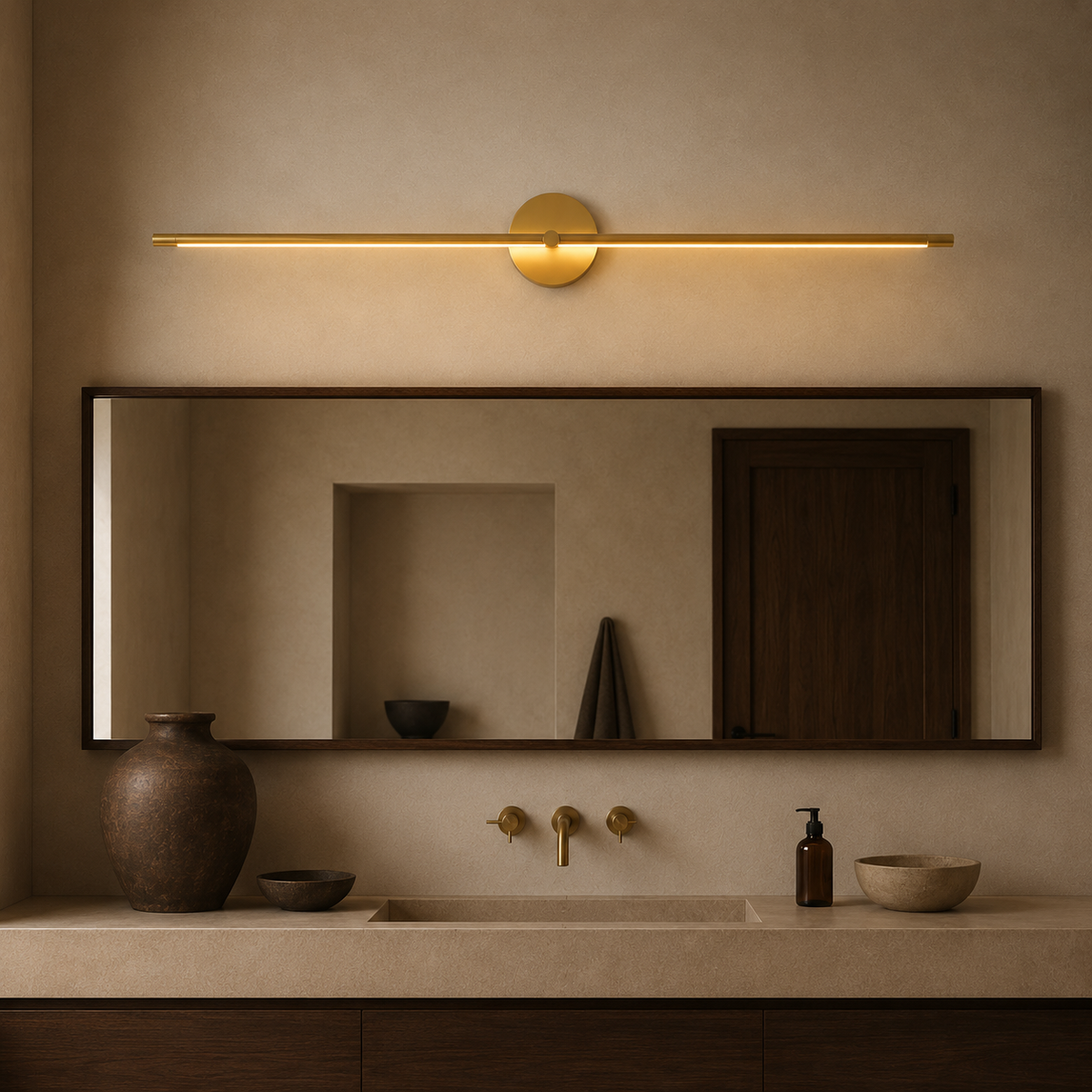Minimal Strip Wall Sconce Slim Linear LED Bar Light