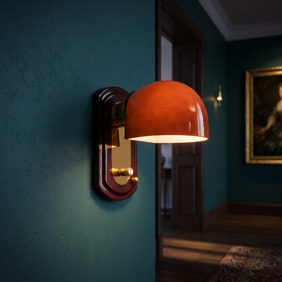 Rounded Dome Wall Sconce Vintage Curved Shade Fixture